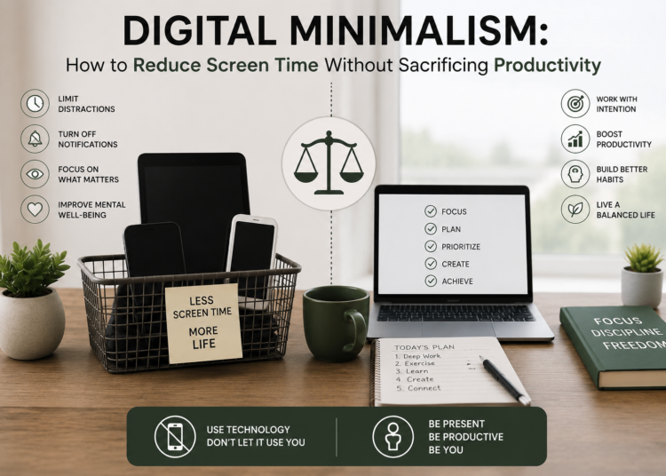 Digital Minimalism: How to Reduce Screen Time Without Sacrificing Productivity